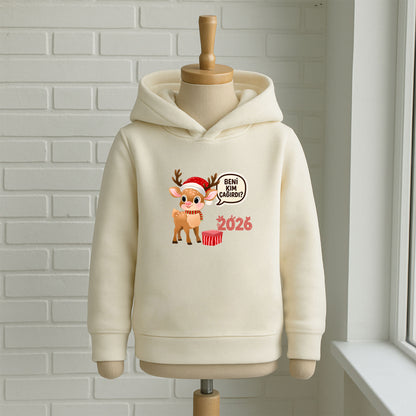 Beni Kim Çağırdı? 2026 Yılbaşı Temalı Çocuk Sweatshirt