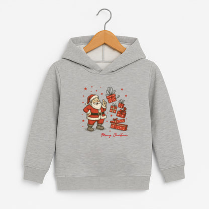 Retro Noel Baba Merry Christmas Çocuk Sweatshirt