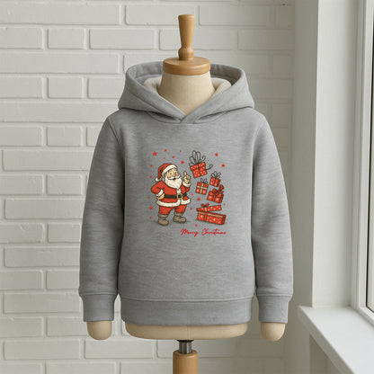 Retro Noel Baba Merry Christmas Çocuk Sweatshirt