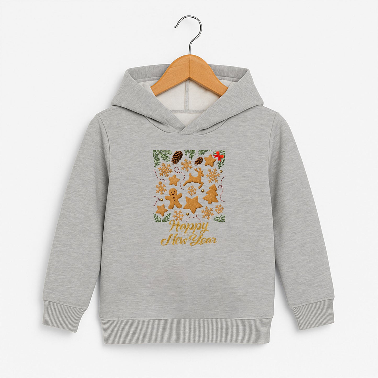 Zencefilli Kurabiye Happy New Year Çocuk Sweatshirt