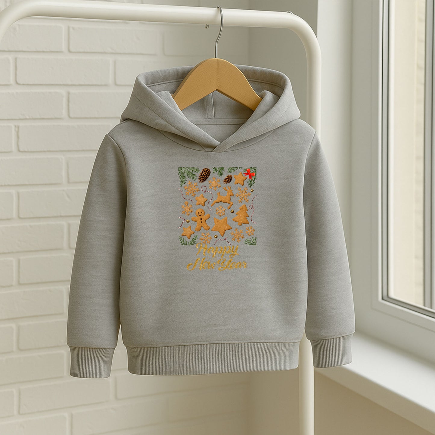 Zencefilli Kurabiye Happy New Year Çocuk Sweatshirt