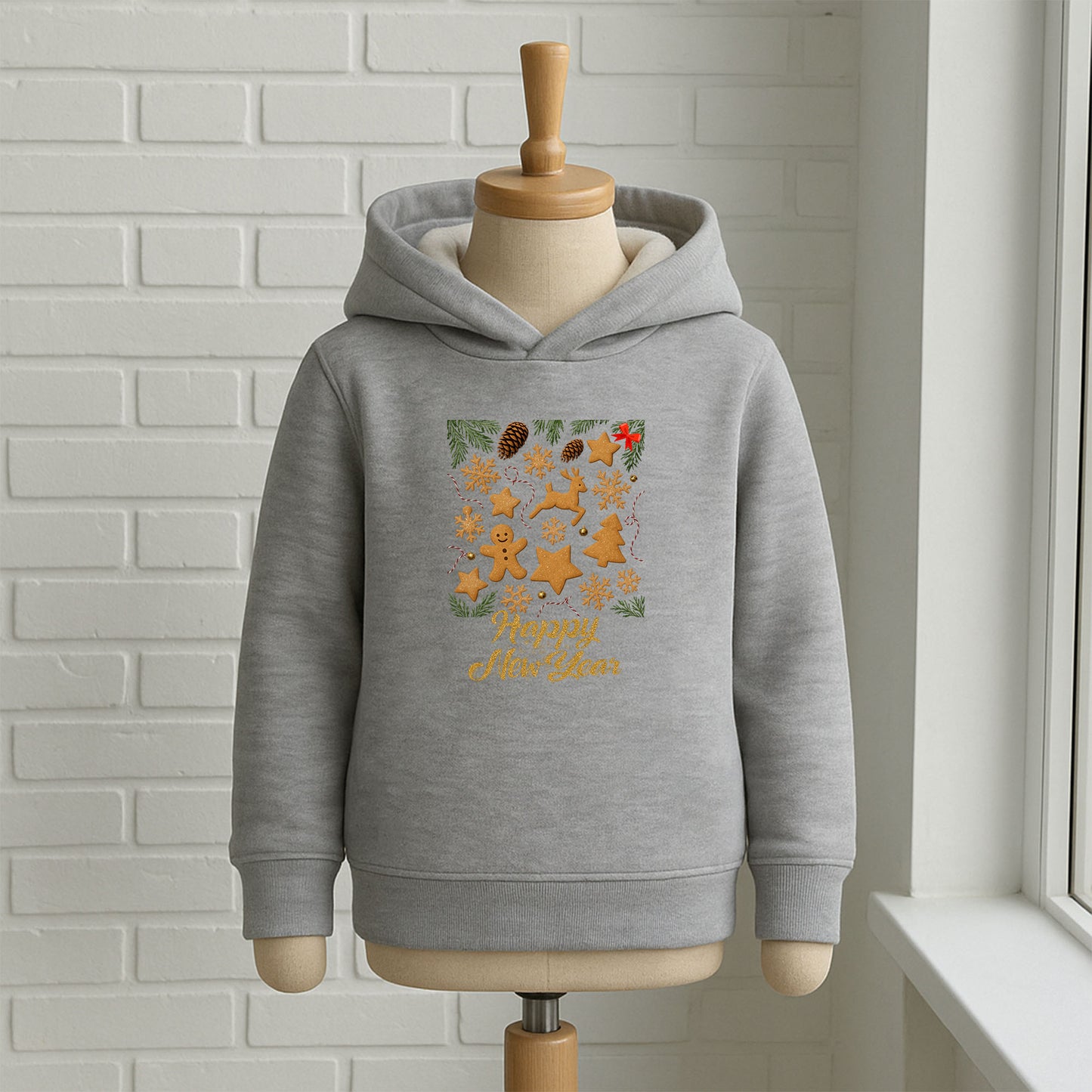 Zencefilli Kurabiye Happy New Year Çocuk Sweatshirt