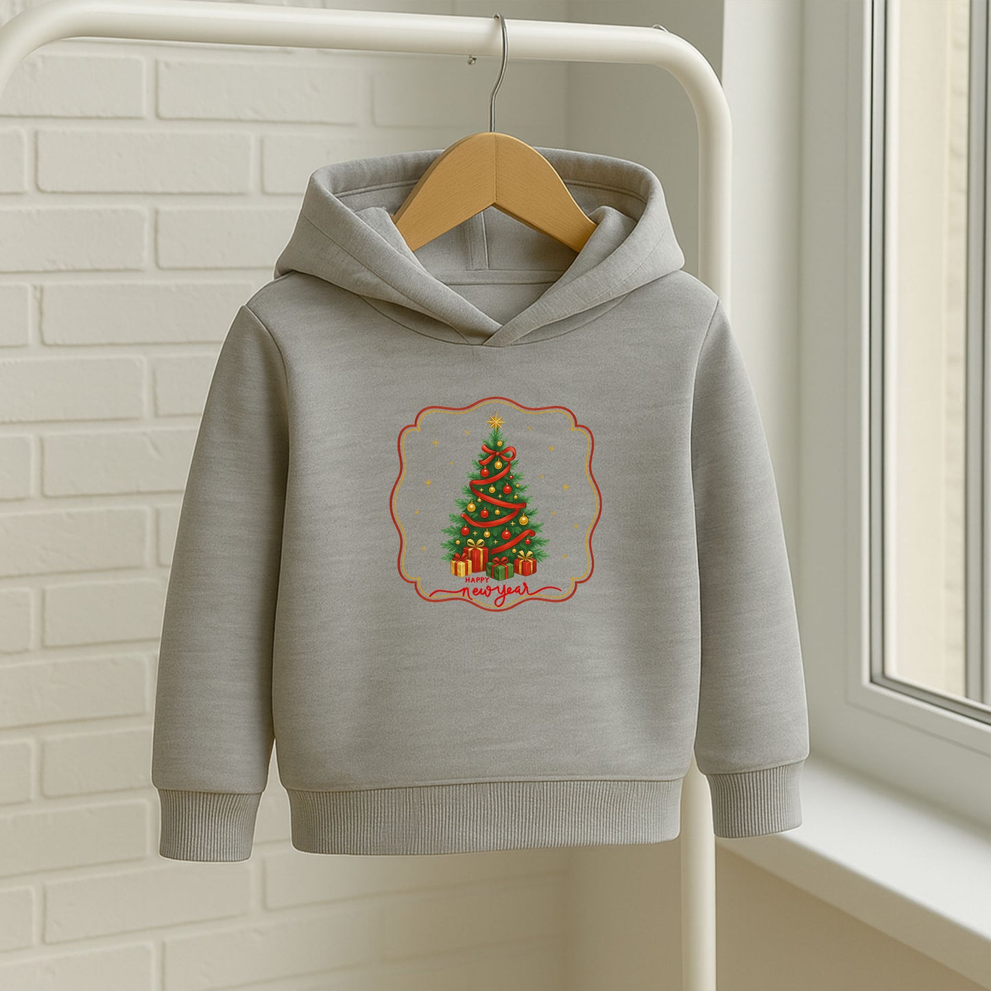Çam Ağacı Happy New Year Çocuk Sweatshirt – Yılbaşı Temalı