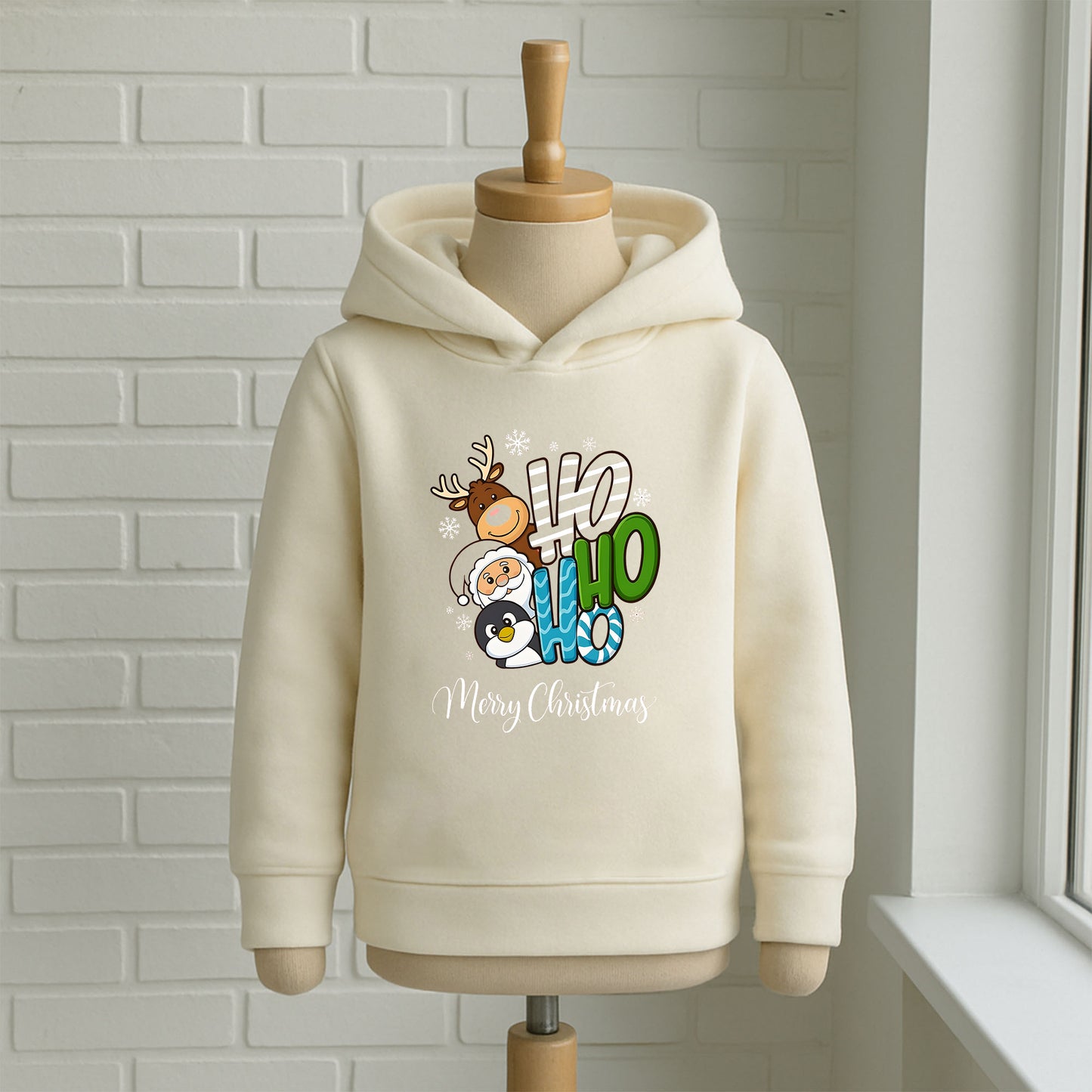 HO HO HO Merry Christmas Çocuk Sweatshirt – Yılbaşı Temalı