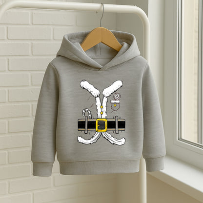 Noel Kostümü Efektli Yılbaşı Baskılı Bebek & Çocuk Sweatshirt