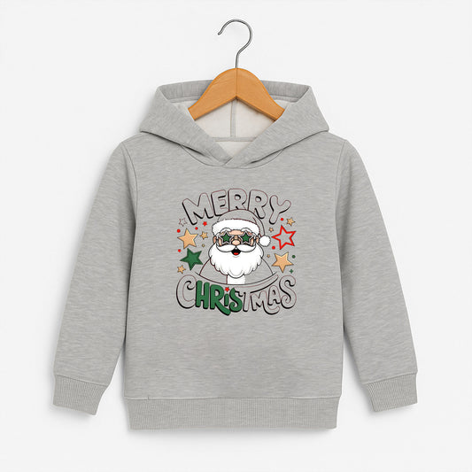 Merry Christmas Yazılı Noel Baba Baskılı Bebek & Çocuk Sweatshirt
