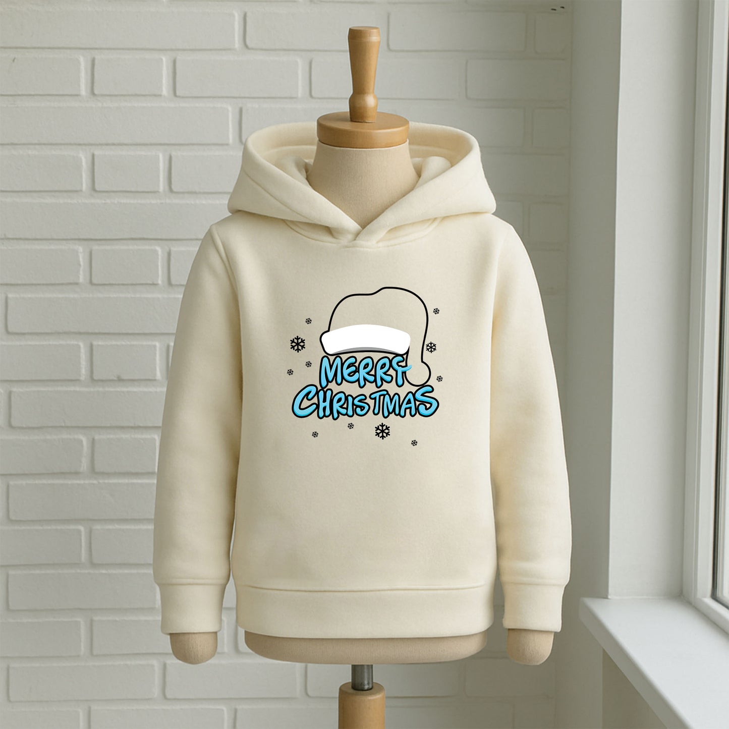 Merry Christmas Şapkalı Yazı Baskılı Yılbaşı Sweatshirt