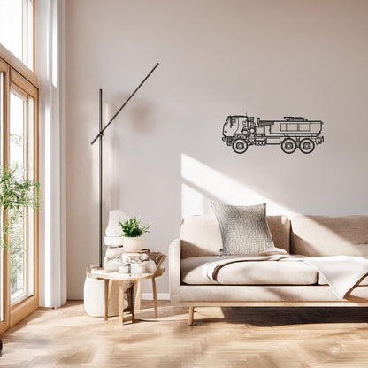 M412 Askeri Kamyon Modern Metal Duvar Tablosu Elektrostatik Siyah Boyalı Dekoratif Sanat