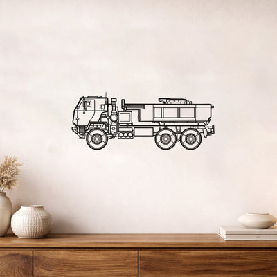 M412 Askeri Kamyon Modern Metal Duvar Tablosu Elektrostatik Siyah Boyalı Dekoratif Sanat