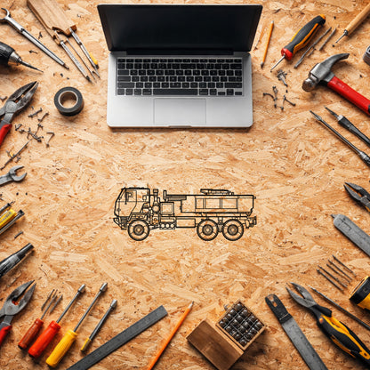 M412 Askeri Kamyon Modern Metal Duvar Tablosu Elektrostatik Siyah Boyalı Dekoratif Sanat