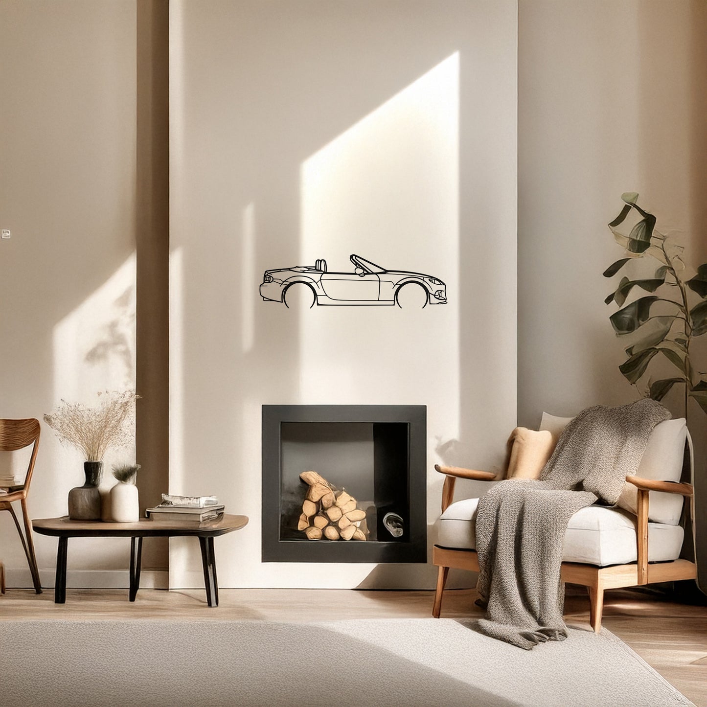 Mazda MX 5 NC 2014 Spor Araba Metal Duvar Tablosu Minimalist Dekoratif Tasarım