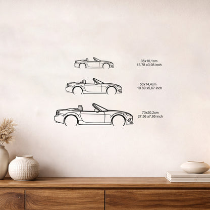 Mazda MX 5 NC 2014 Spor Araba Metal Duvar Tablosu Minimalist Dekoratif Tasarım