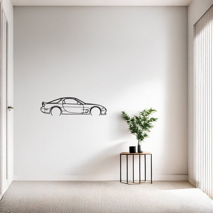 Mazda RX 7 Efsanevi JDM Spor Araba Metal Duvar Tablosu Dekoratif Metal Sanatı