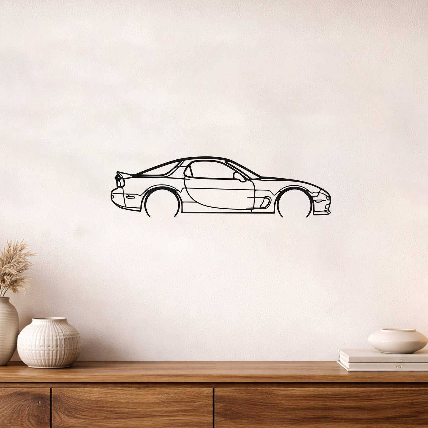 Mazda RX 7 Efsanevi JDM Spor Araba Metal Duvar Tablosu Dekoratif Metal Sanatı