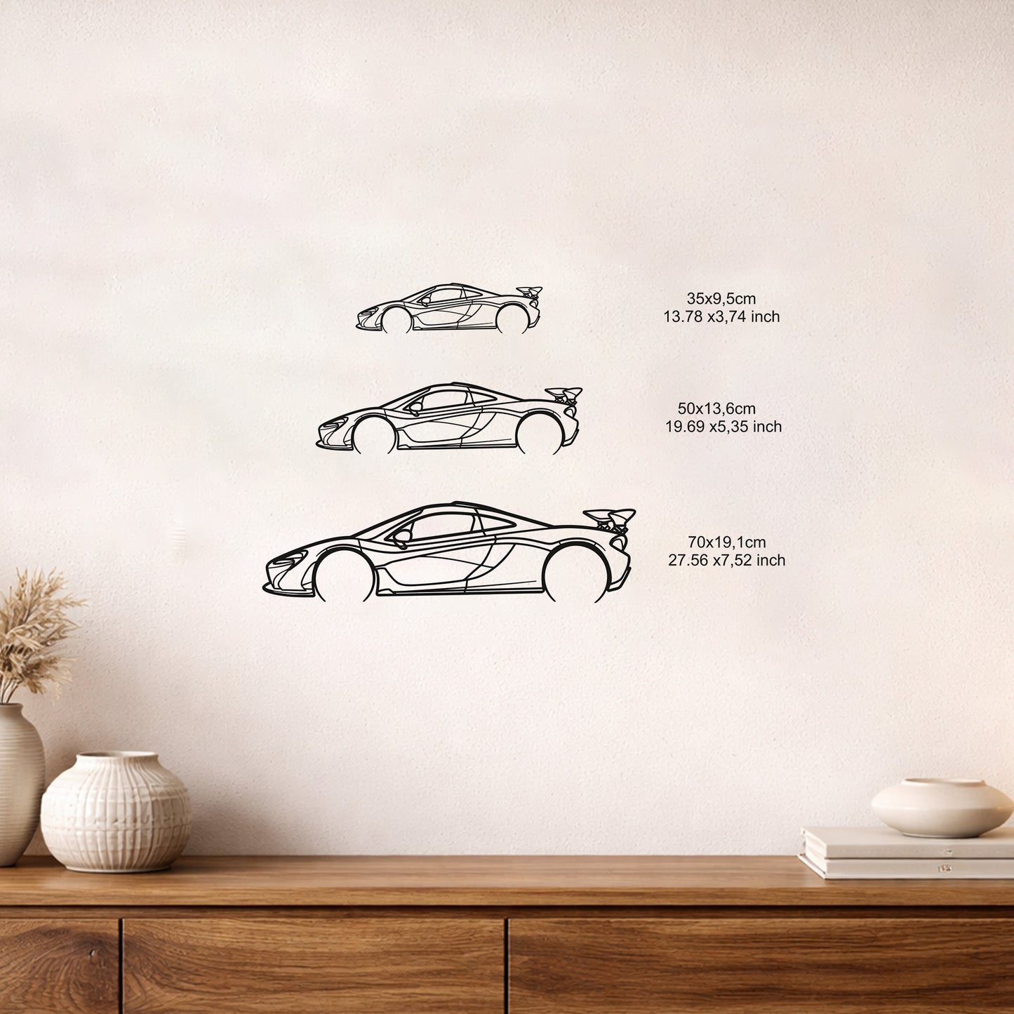 McLaren P1 Hibrit Hiper Araba Metal Duvar Tablosu Özel Seri Duvar Sanatı