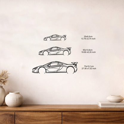 McLaren P1 Hibrit Hiper Araba Metal Duvar Tablosu Özel Seri Duvar Sanatı