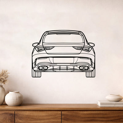 2023 Mercedes CLA Arka Görünüm Metal Tablo - Lüks Araç Duvar Dekoru