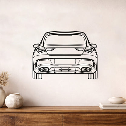 2023 Mercedes CLA Arka Görünüm Metal Tablo - Lüks Araç Duvar Dekoru