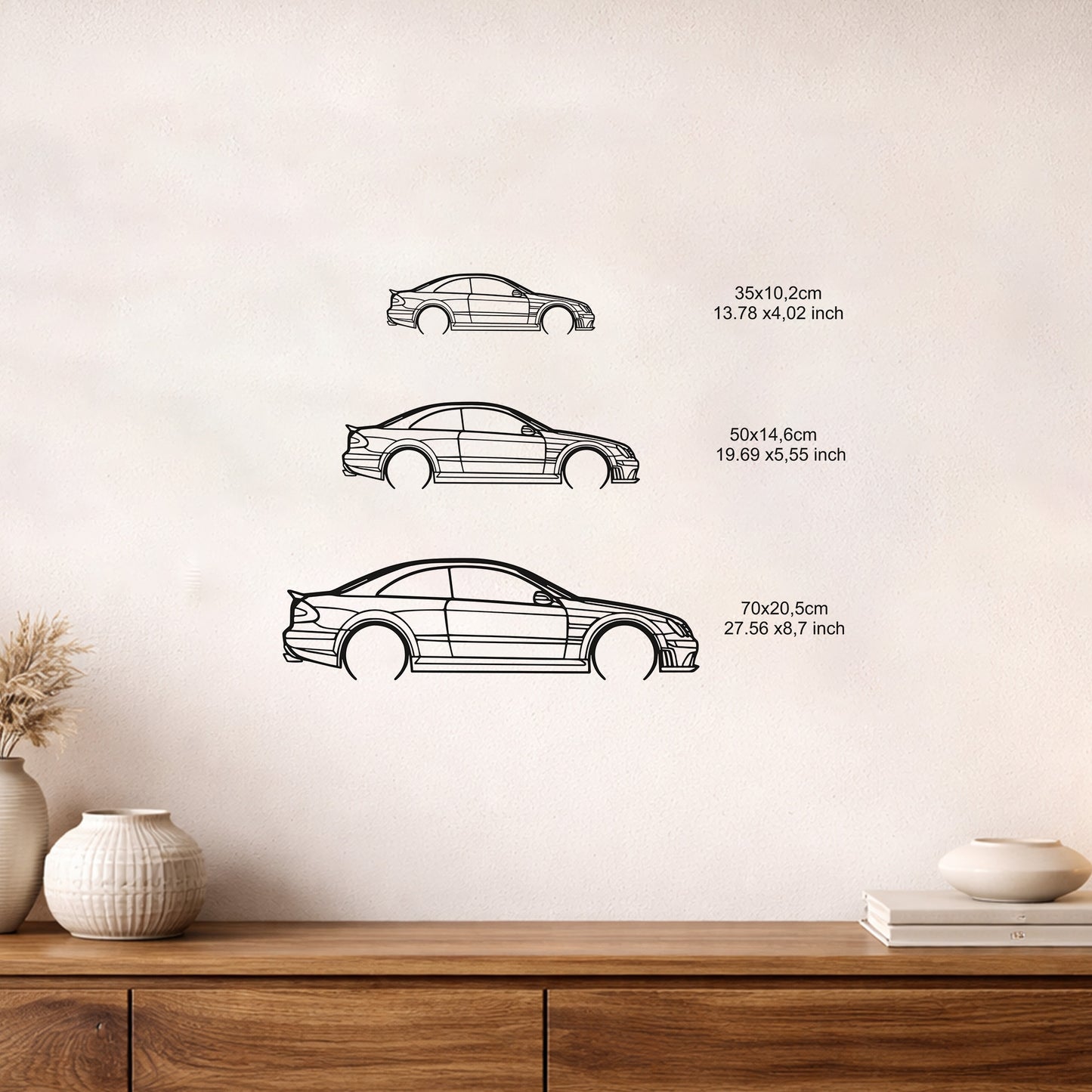 Mercedes CLK 63 AMG Metal Duvar Tablosu - Performans Temalı Dekor