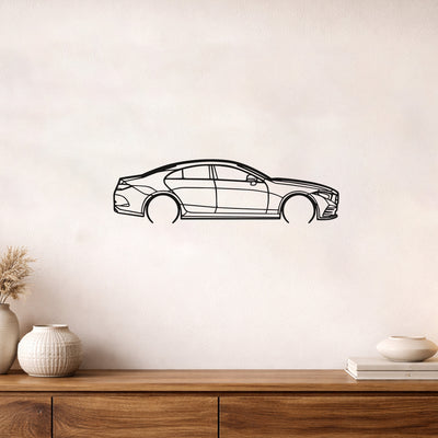 Mercedes CLS Metal Duvar Tablosu - Lüks Sedan Silüet Dekorasyonu