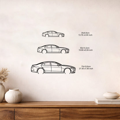 Mercedes CLS Metal Duvar Tablosu - Lüks Sedan Silüet Dekorasyonu