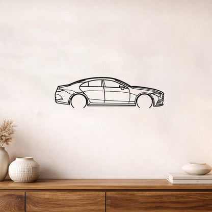 Mercedes CLS 2013 Metal Duvar Tablosu Estetik Coupe Silüeti Metal Dekorasyon