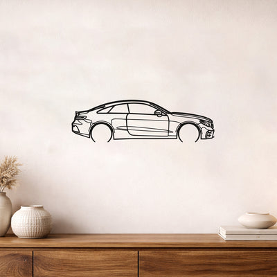 Mercedes E 53 AMG Metal Duvar Tablosu Lüks Araba Silüeti Metal Dekorasyon