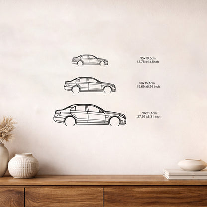 Mercedes E63 AMG Metal Duvar Tablosu Güç ve Performans Temalı Metal Dekor