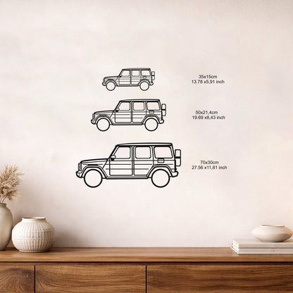 Mercedes G Class Metal Duvar Tablosu Efsanevi Off-Road Tasarımı Metal Dekor