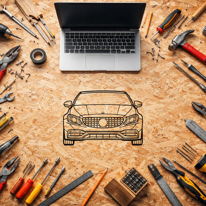 Mercedes G63 AMG Ön Görünüm Metal Duvar Tablosu Agresif Tasarım Metal Dekor