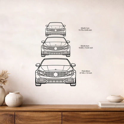 Mercedes G63 AMG Ön Görünüm Metal Duvar Tablosu Agresif Tasarım Metal Dekor