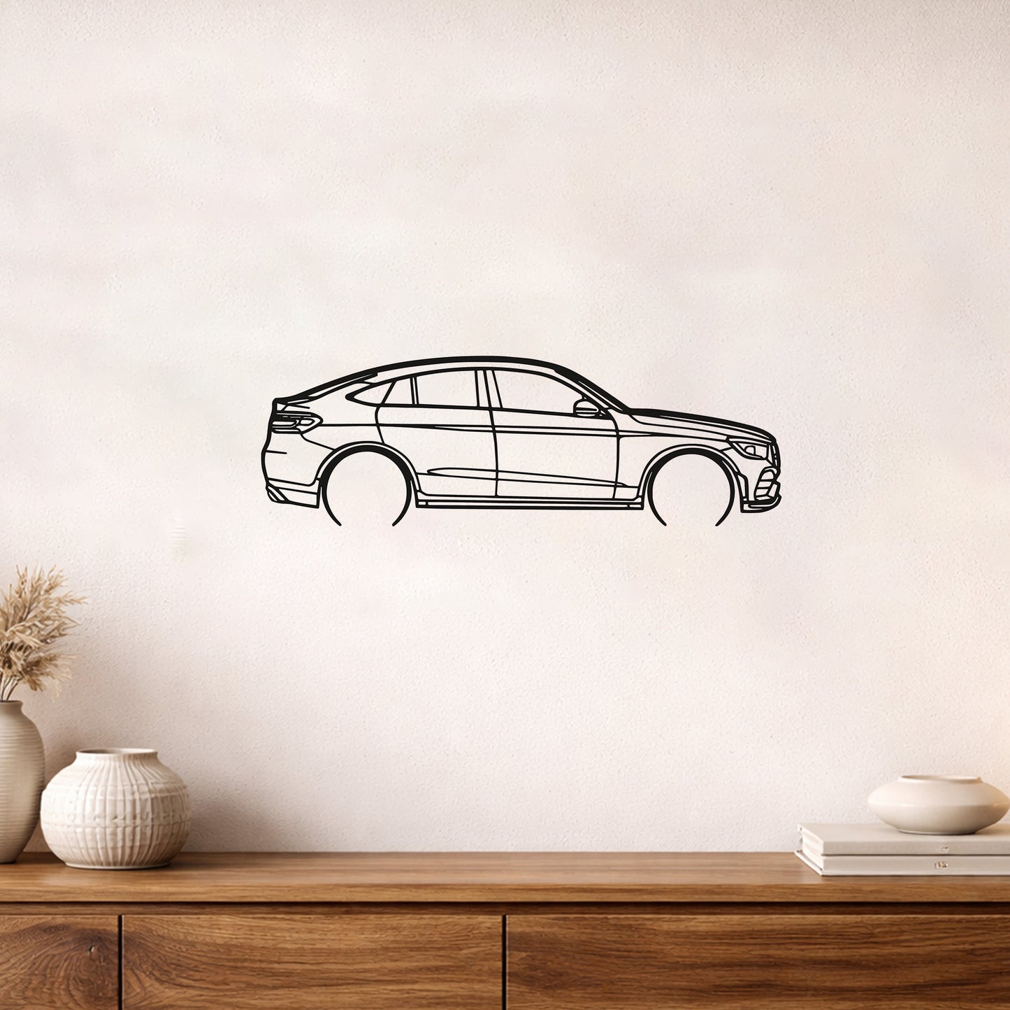 Mercedes GLC Coupe Metal Duvar Tablosu Modern Araba Tasarımı Metal Dekor