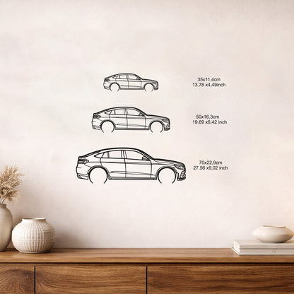 Mercedes GLC Coupe Metal Duvar Tablosu Modern Araba Tasarımı Metal Dekor