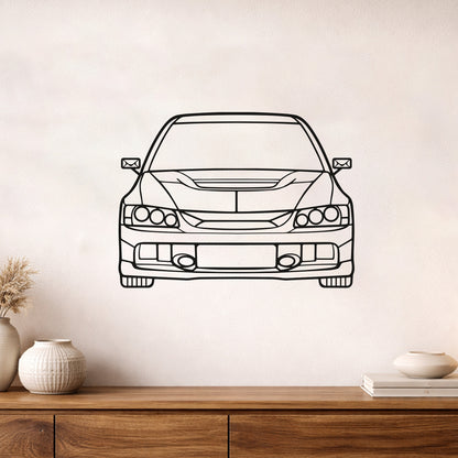 Mitsubishi Lancer Evo 9 Metal Duvar Tablosu Spor Araba Tasarımı