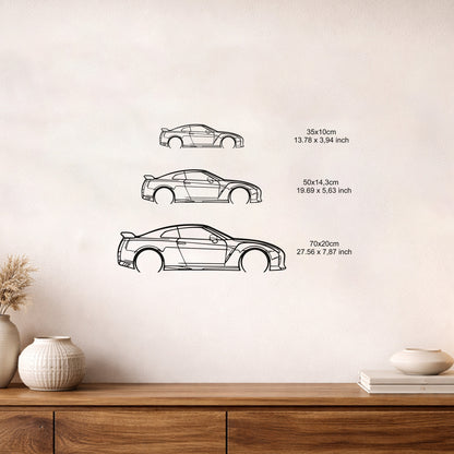 Nissan GTR R35 Metal Duvar Tablosu Efsanevi JDM Dekoru