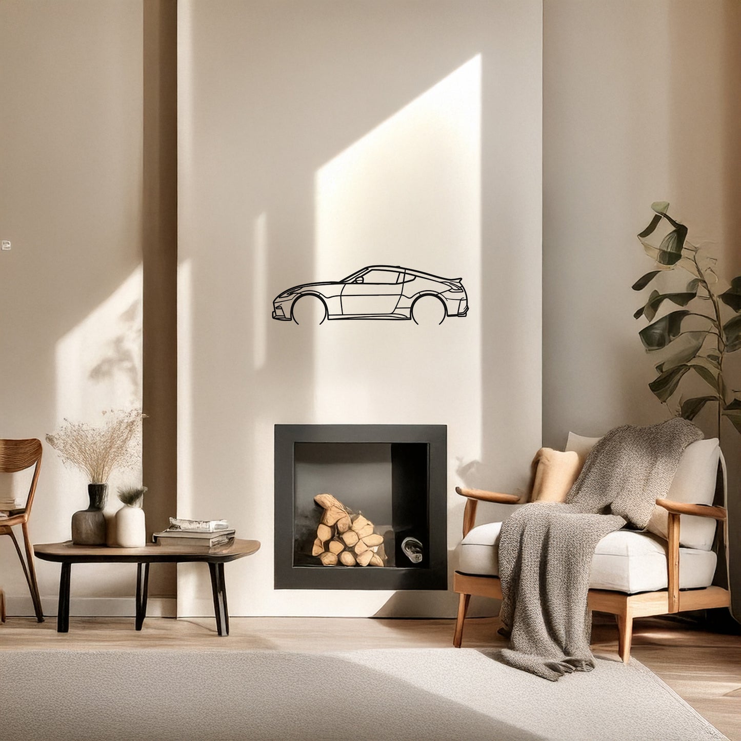 Nissan 350Z Metal Duvar Tablosu Modern Araba Sanatı