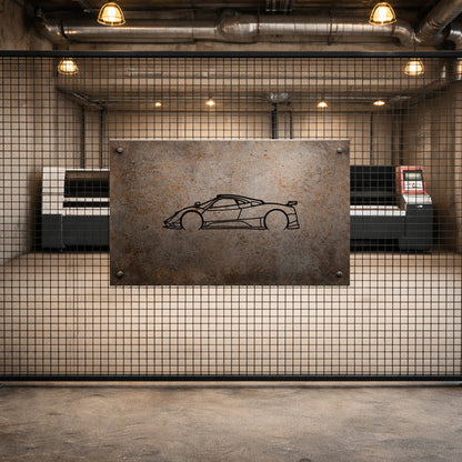 Pagani Zonda Cinque Metal Duvar Tablosu - Luks Spor Araba Dekoru