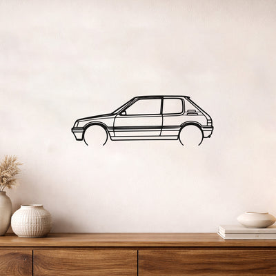 Peugeot 205 GTI Metal Duvar Tablosu - Klasik Otomobil Dekoru