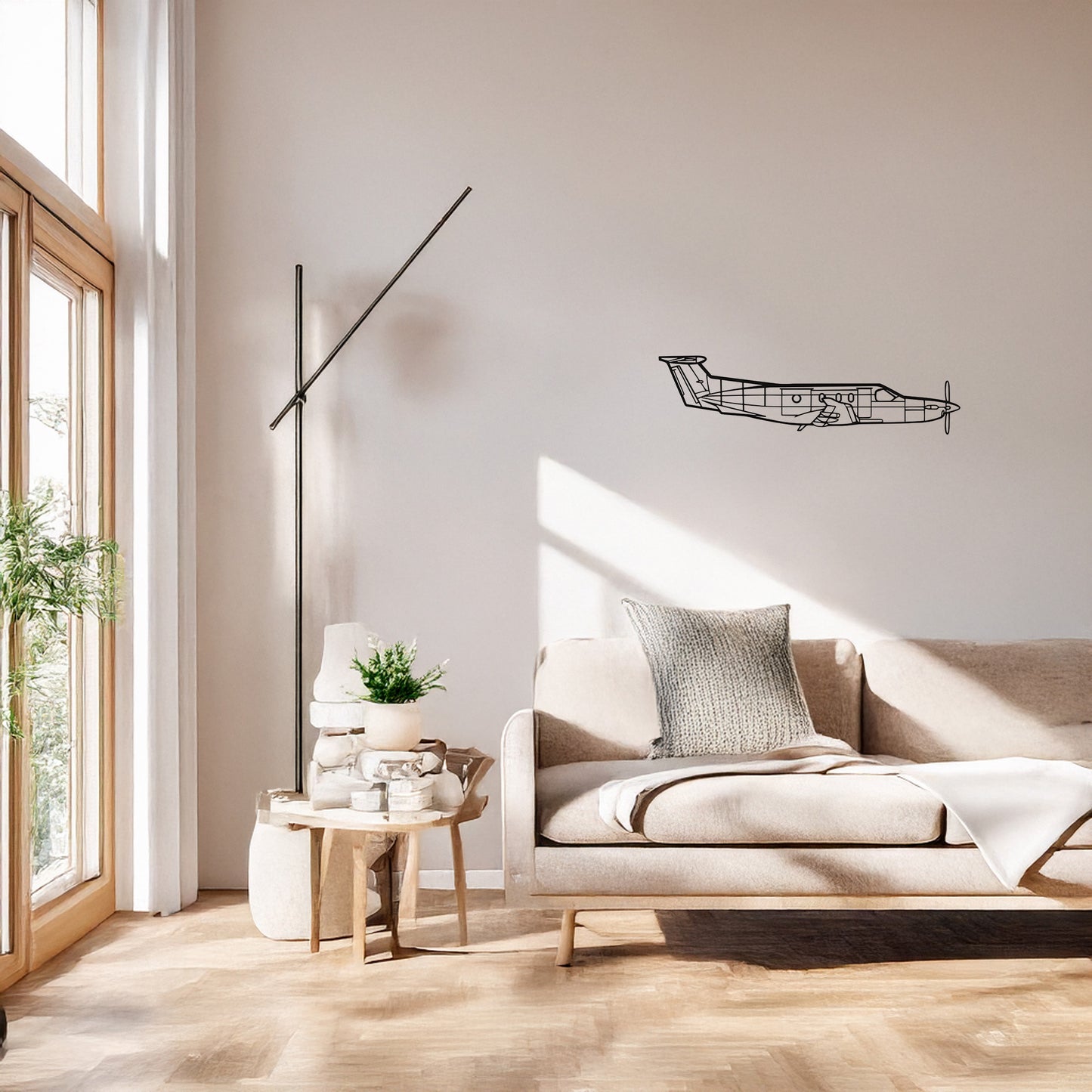 Pilatus PC-12 Metal Duvar Tablosu - Havacilik Temali Metal Dekor