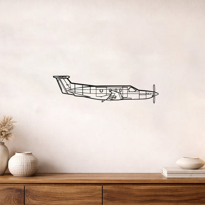 Pilatus PC-12 Metal Duvar Tablosu - Havacilik Temali Metal Dekor