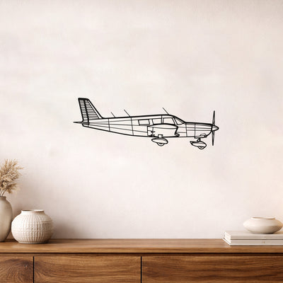 Piper PA-32 Cherokee Metal Duvar Tablosu - Nostaljik Ucak Dekoru