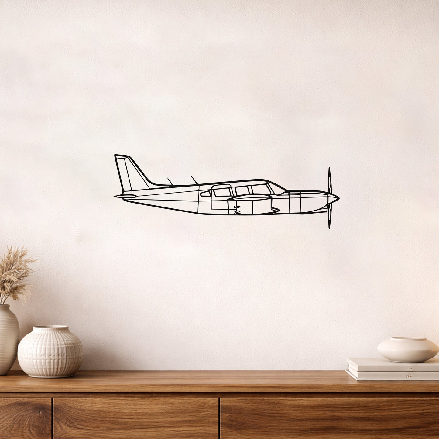 Piper PA-32R Saratoga Ucak Metal Duvar Tablosu - Havacilik Dekoru