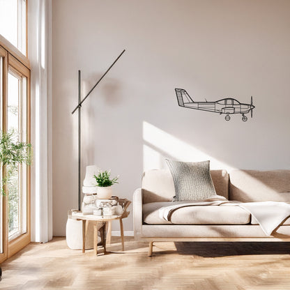 Piper Tomahawk PA-38 Metal Duvar Tablosu - Ozel Ucak Tasarimi