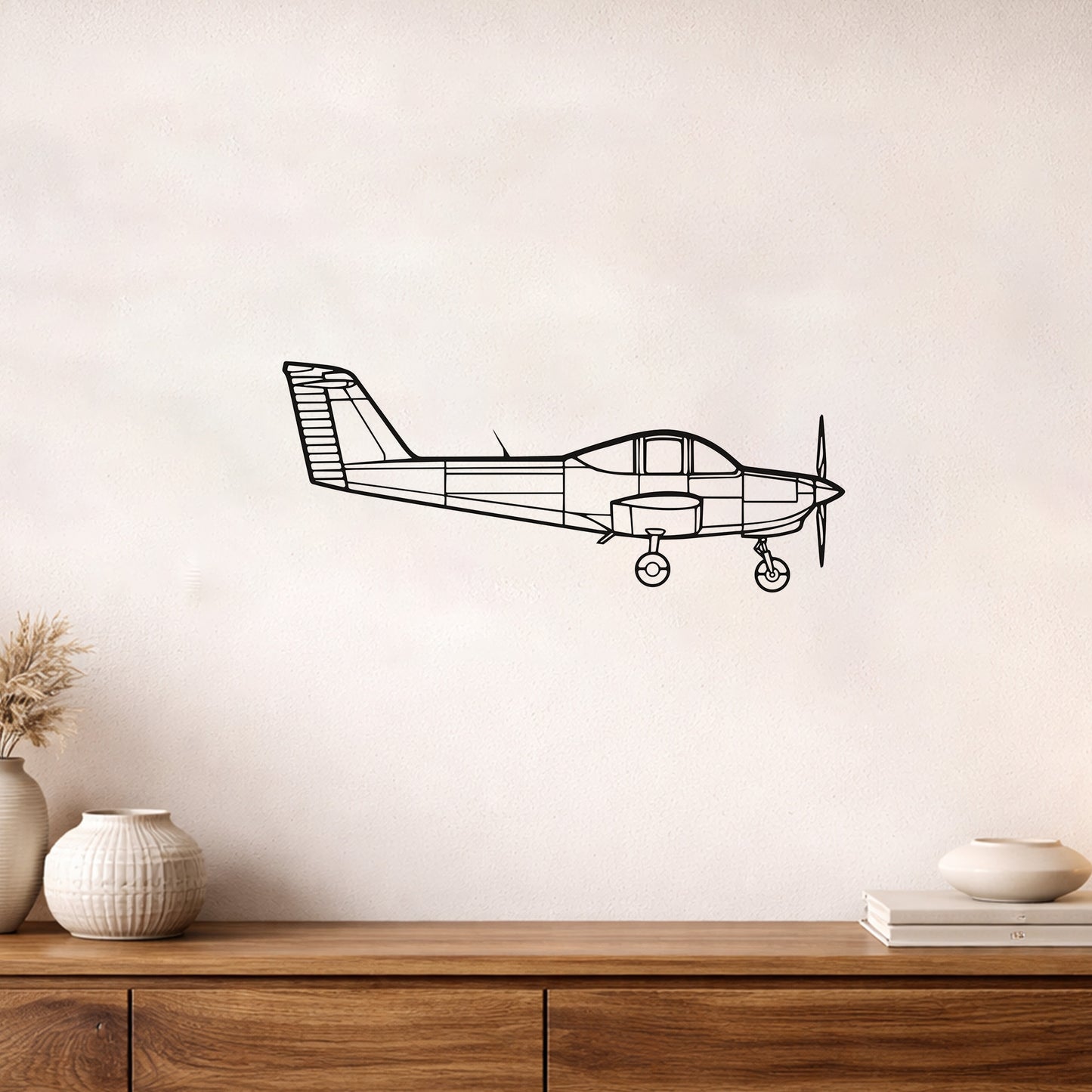 Piper Tomahawk PA-38 Metal Duvar Tablosu - Ozel Ucak Tasarimi