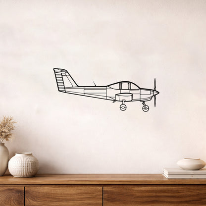Piper Tomahawk PA-38 Metal Duvar Tablosu - Ozel Ucak Tasarimi