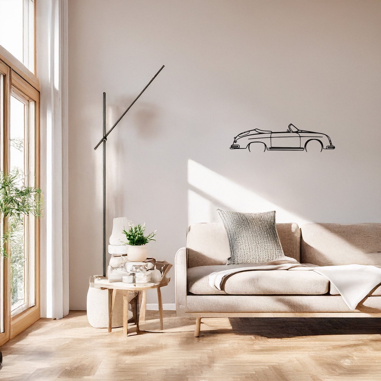 Porsche 356 Speedster Metal Duvar Tablosu Dekoratif Otomobil Tasarımı