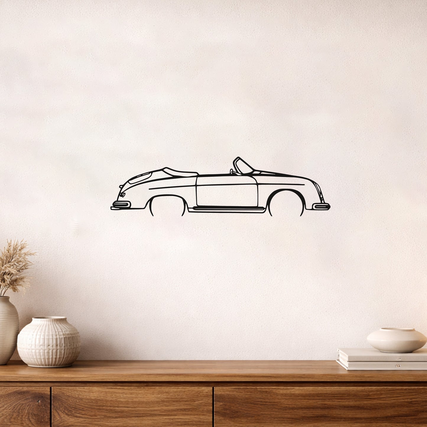 Porsche 356 Speedster Metal Duvar Tablosu Dekoratif Otomobil Tasarımı