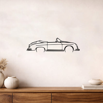 Porsche 356 Speedster Metal Duvar Tablosu Dekoratif Otomobil Tasarımı