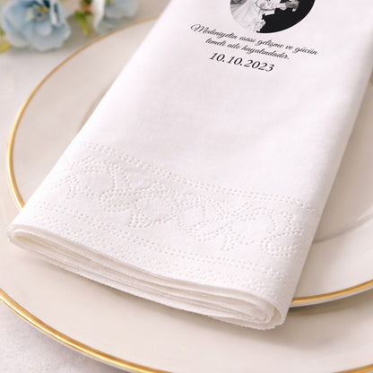 Düğün Nişan Kına İçin Fotoğraflı Baskılı Peçete – Kişiye Özel Özel Gün Peçetesi