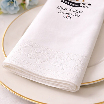 Cansu & Şiyar Söz Hatırası Temalı Düğün ve Nişan Baskılı Peçete